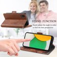 thumbnail image 4 of Case for Samsung Galaxy A03 CORE Cover Leather Wallet Folio Case Book Design Flip Magnetic Closure - Brown, 4 of 5