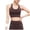 Coffee, variant on Womens Bras Shock-absorbing Gathering Collection And Complementary Breast Color Matching Edging No Wear Sports Bra Bras for Women No Underwire Black S