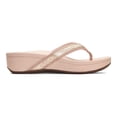 thumbnail image 3 of Women's Vionic High Tide Toe Post Sandal Rose Gold Leather/Textile 8 M, 3 of 5