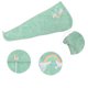 thumbnail image 3 of Ofertas Únicas 1 Pc Toalla de Pelo Suave para Mujeres con Patrón Arcoíris para Baño, Vacaciones, Viajes de Coral de Terciopelo Verde, 3 of 3