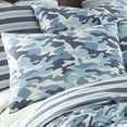 thumbnail image 3 of Levtex Home - Camo Blue Duvet Cover Set - Full/Queen Duvet Cover + Two Standard Pillow Cases - Blue, Navy, Grey - Duvet Cover (92 x 96in.) and Pillow Case (26 x 20in.) - Cotton, 3 of 5