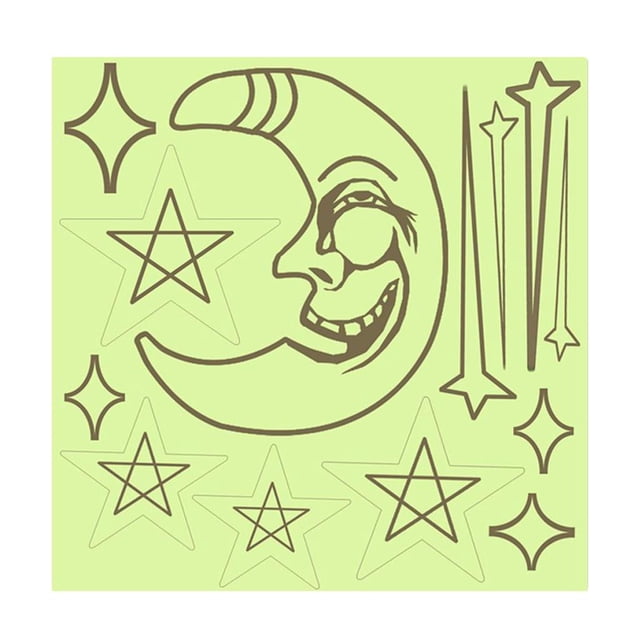 Pegatinas de pared luminosas de estilo constelación para el hogar, guardería, estrellas, Luna Luna estrellas Zulema Calcomanías de pegatinas de pared luminosa