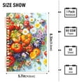 thumbnail image 2 of FORMRS 1-Subject Spiral Notebook 8" x 5" College Ruled 60 Refillable Sheet A5 Hard Cover, 2 Pack, Purple Floral Tomatoes, 2 of 7
