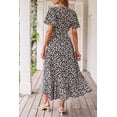 thumbnail image 3 of PRETTYGARDEN Women's Summer Floral Boho Maxi Dress Short Sleeve Wrap V Neck Ruffle Long Flowy Beach Wedding Guest Dresses, 3 of 7