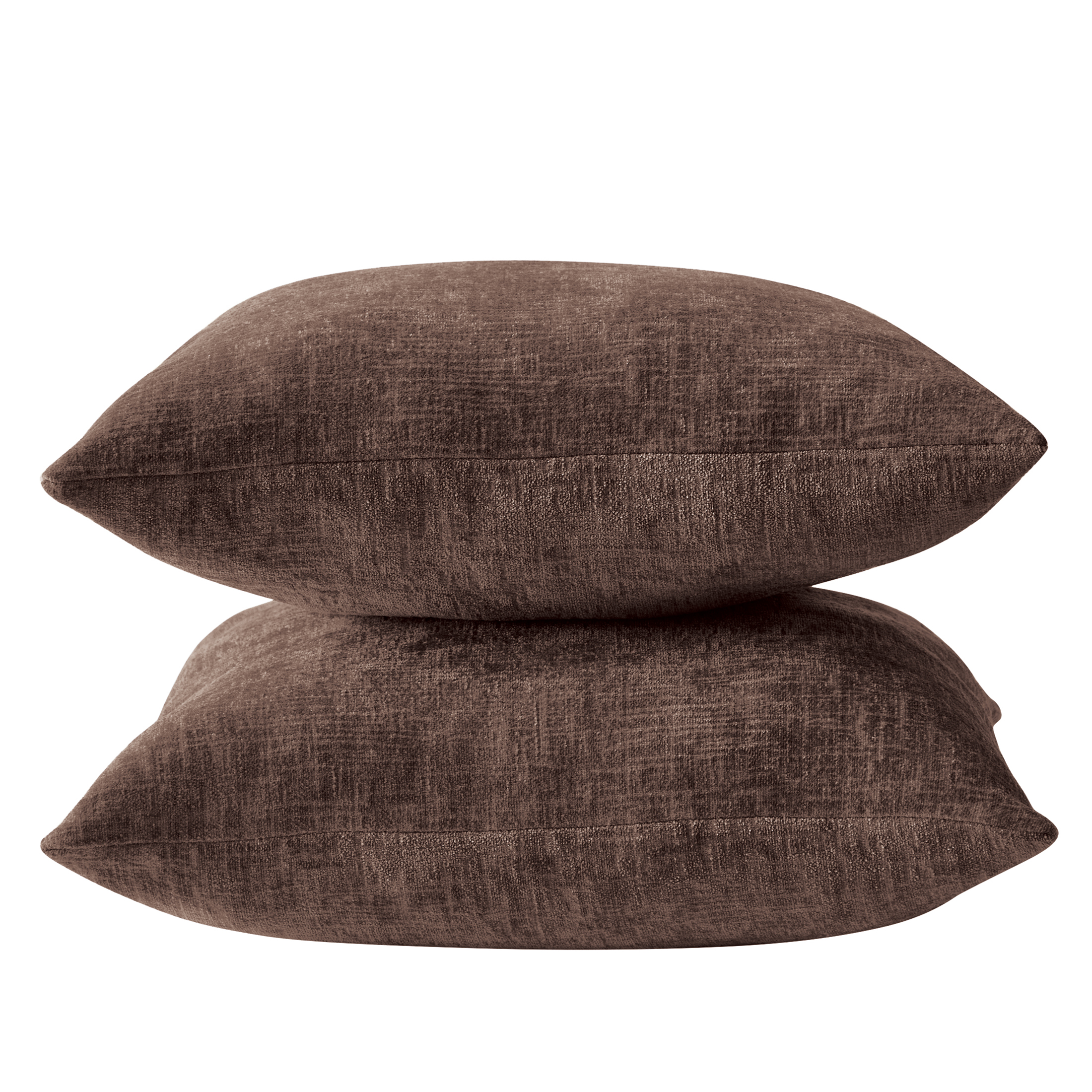 Brown Solid Chenille Decorative Pillow Set, Mainstays, 18" x 18", 2 Pieces - image 3 of 5