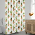 thumbnail image 3 of Colorful Cartoon Cactus Shower Curtain for Bathroom Shower Curtain Set with 12 Hooks Waterproof Fabric Bath Curtain for Bathtub Restroom Decor, 72 X 72 in, 3 of 6