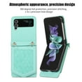 thumbnail image 2 of Feishell Crossbody Wallet Case for Samsung Z Flip3, [RFID Blocking] Credit Card Holder Shoulder Strap,PU Leather Purse with Back Mirror Flip Women Girls Cover for Samsung Galaxy Z Flip3, Green, 2 of 10