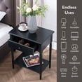 thumbnail image 6 of Solid Wood Coastal Nightstand with USB-C Charging Station, Soft-Close Drawer, Bedrooms and Living Rooms, 6 of 15