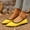 #280-Yellow, variant on Wowcloth Women's Fashion Casual Spring-Shoes – Breathable Solid Color Edging Slip-On with Pointed Toe & Shallow Cut for Everyday Flat Sole Comfort