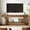 dark brown, variant on Tribesigns 63" Solid Wood TV Stand for 55/60/65/75" TVs, Farmhouse TV Console for Living Room