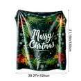 thumbnail image 3 of Hometravel Christmas Print Flannel Blanket, Large Holiday Pattern Throw Cover, Festive Bedspread for Sofa, Bedroom, Seasonal Home Decoration, 3 of 7