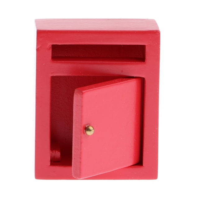 12 Miniatures de Maison de Poupée Boîte aux Lettres Extérieure Rouge