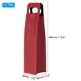 thumbnail image 2 of Unique Bargains Sac Cadeau Vin 2 Sac à Vin Sac Réutilisable en Cuir Cabas pour Bouteilles de Vin Portable, Rouge, 2 of 5