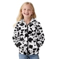 thumbnail image 3 of POLERO Girls Animal Cow Print Hoodie Novelty Soft Winter Jacket for Boys Full Zip Up Hoodie Sweatshirt with Pocket, Size L, 3 of 8