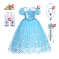 thumbnail image 1 of Disney Elsa Princess Dress for Girls White Sequined Mesh Ball Gown Carnival Clothing Kids Cosplay Snow Queen Frozen 2 Costume2-3T (100) Gao Jinjia LED, 1 of 2