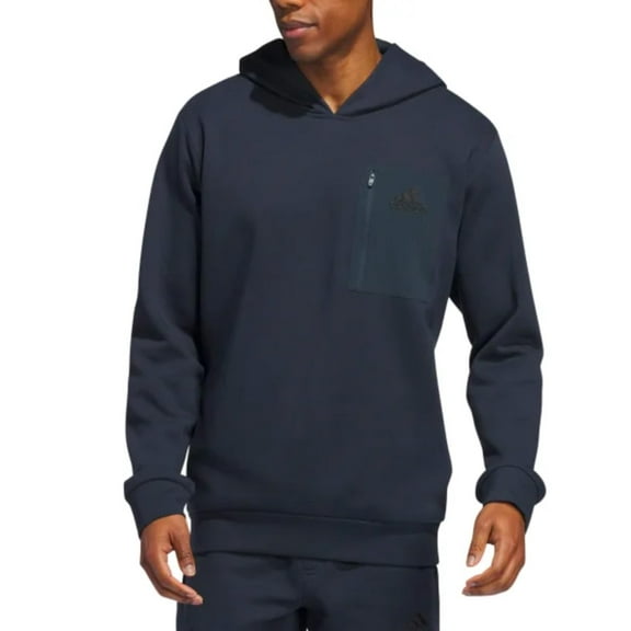 adidas Men�s Regular Fit Kangaroo Pockets Hoodie - Blue (Aurink), X-Large