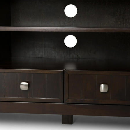 Simpli Home - Acadian TV Cabinet for Most TVs Up to 60" - Tobacco Brown
