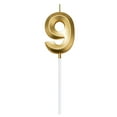 thumbnail image 2 of Birthday Number Candle 3D Shape Birthday Candle Decoration Birthday Cake Candle Tyrant Gold 1Pc Number 9, Birthday Number Candle 3D Shape Birthday, 1×Number Candle, 2 of 8