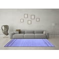 thumbnail image 3 of Ahgly Company Machine Washable Indoor Rectangle Solid Blue Modern Area Rugs, 8' x 12', 3 of 4