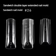 thumbnail image 2 of 280Pcs Sandwich Nail Dual Forms Kit, Long Coffin Nail Molds for Quick Extensions, Clear Plastic Reusable Forms for Nail Gel Acrylic Salon DIY Nail Art Tools, 2 of 9