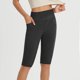 thumbnail image 1 of Karight Women Knee Length Leggings Yoga Capris High Waisted Tummy Control Yoga Pants Athletic Biker Shorts with Pockets, 1 of 6
