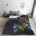 thumbnail image 5 of Pofeuu Dragon with Colorful Tail Print Ultra-Soft Micro Fleece Blanket,for Bed Or Sofa,All Season Throw Blankets Flannel Blanket-80"x60", 5 of 7