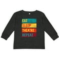thumbnail image 3 of Inktastic Eat Sleep Theatre Repeat Drama Gift for Actor Boys or Girls Long Sleeve Toddler T-Shirt, 3 of 5