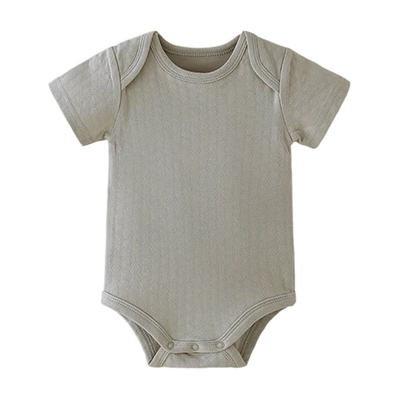 Weebloom Baby Boy Girl Pajamas Bodysuits Breathable Soft Short Sleeve Pjs Loungewear Sleepers Romper Onesie Army Green 6-12 Months