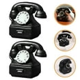thumbnail image 1 of FOMIYES 2Ud De Teléfono Retro De Resina Negro Como Adorno Para Oficina Y Hogar, 1 of 8