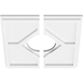 thumbnail image 4 of Ekena Millwork CMP12EY2-04000 12 in. OD x 4 in. ID Square Embry Architectural Grade PVC Contemporary Ceiling Medallion - 2 Piece, 4 of 4