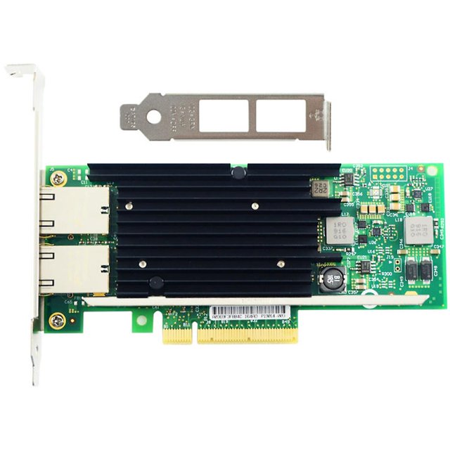 NIC X540-T2 de alto rendimiento con chipset X540, 10 Gb, puerto dual RJ45, PCI-Ex8, servidor, escritorio, red, verde