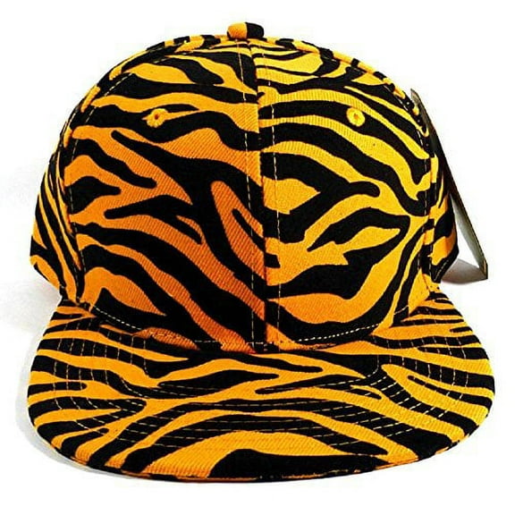 Orange & Black Tiger Print Snapback