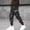 Gray, variant on Men's Solid Outdoor Cargo Long Pants Straight Leg Large Multi Pockets Drawstring Buckle Waist Hiking Daily Trousers Gray S