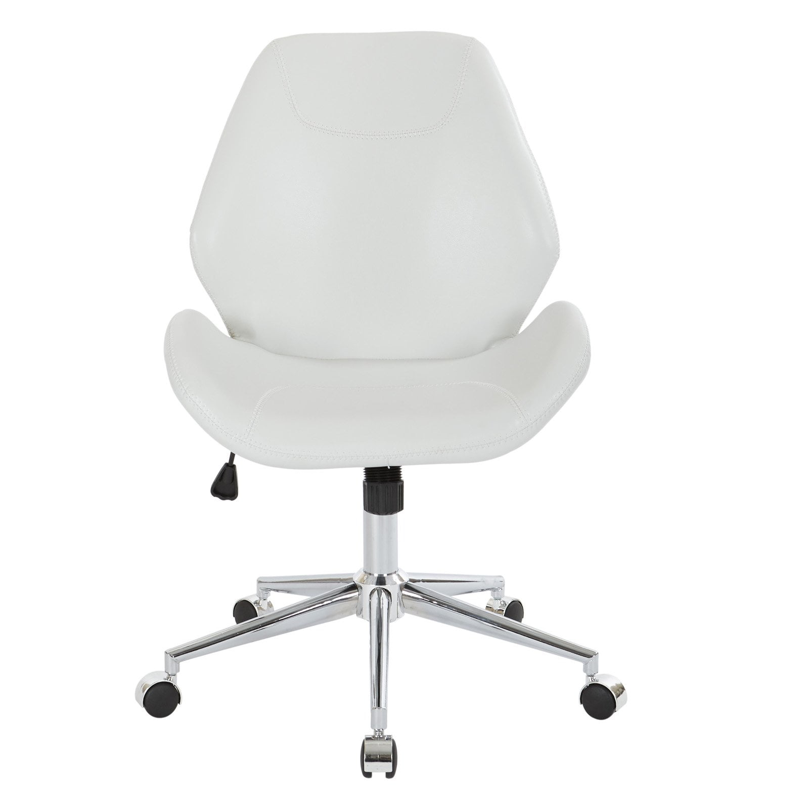 OSP Home Furnishings Chatsworth Office Chair in White Faux Leather with