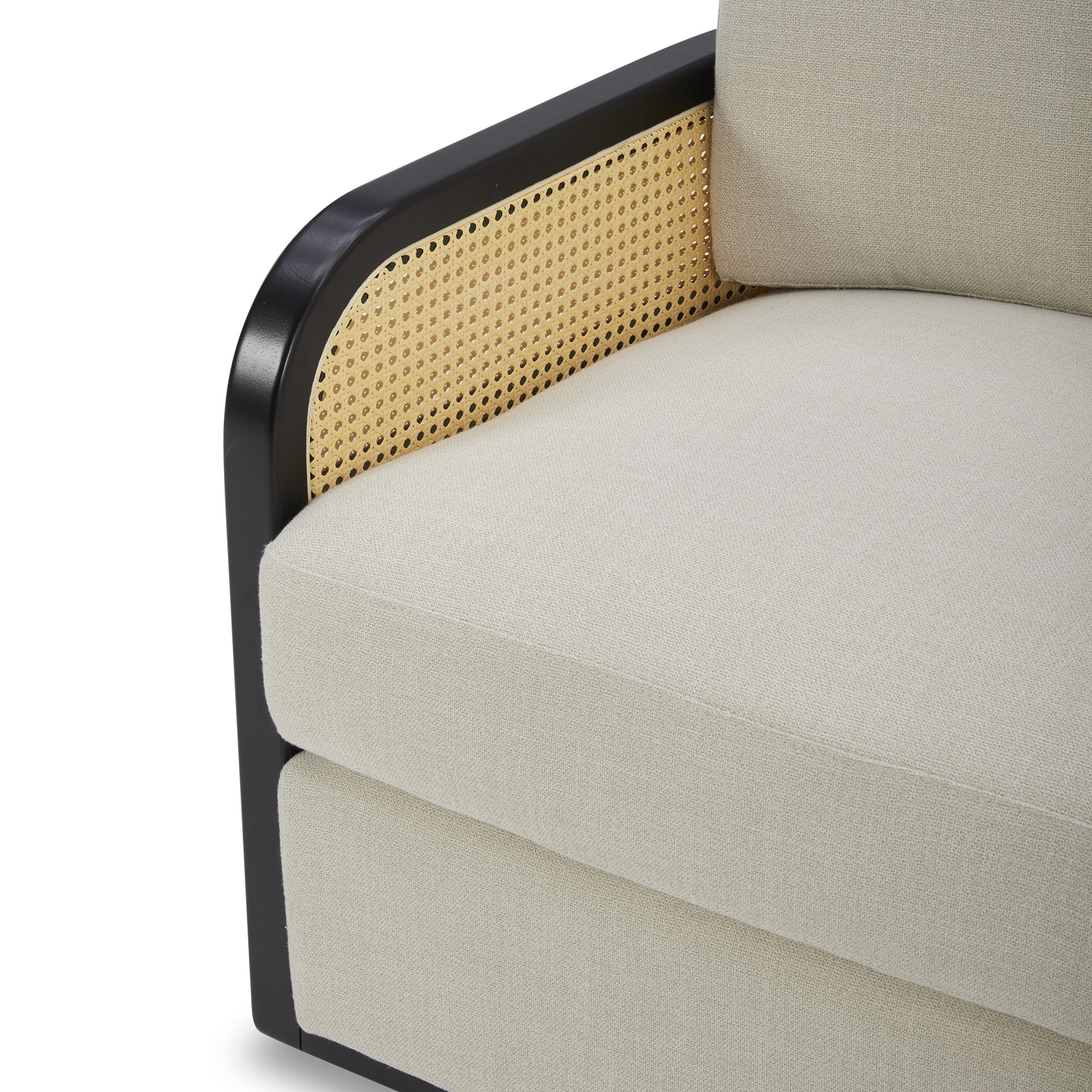 Better Homes & Gardens Springwood Cane Swivel Accent Chair, Charcoal