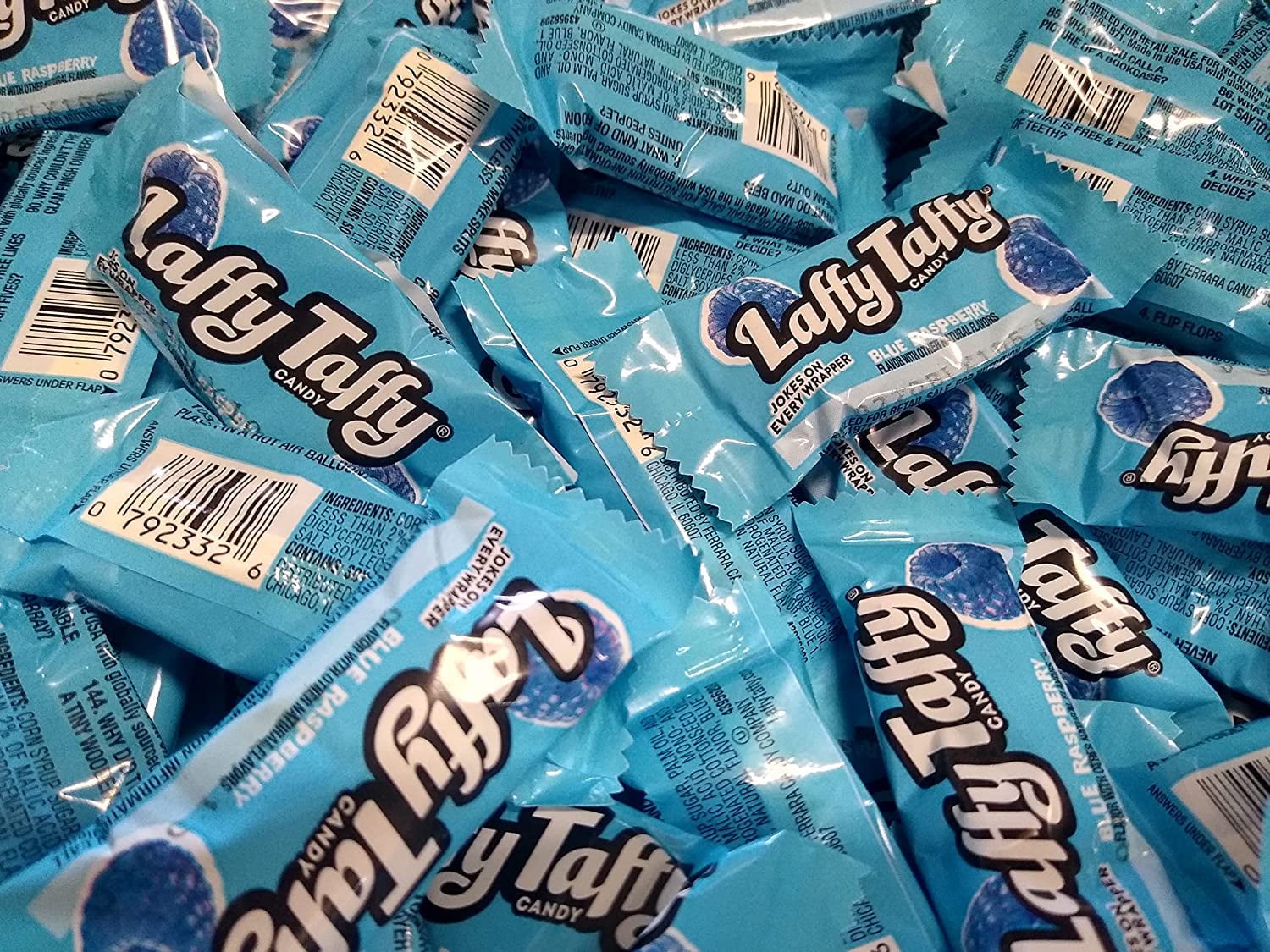 Laffy Taffy Blue Raspberry, Fun Size, Wrapped BULK 3 lb Value Pack
