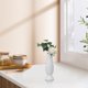 thumbnail image 4 of Jarrón de plástico con forma de pétalos nórdicos | Jarrón decorativo moderno de cerámica falsa | Decoración ligera y resistente a la ruptura con detalles de decoración del hogar | Pack de 1 | 21x7cm, 4 of 6