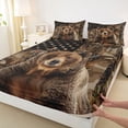 thumbnail image 3 of Homewish Animal Bear Twin Sheet Sets 3pcs for Female Men Adults,Tree Branches Twin Fitted Sheet Microfiber,Camouflage American Flag Breathable Flat Sheet,Lightweight Room Decor, 3 of 7