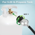 thumbnail image 3 of Gaspro 5ft Propane Adapter Hose with Regulator for Grill Blackstone 17 and 22 inch Griddle with 90 Degree Elbow Adapter and 3/8" Female Flare, 3 of 9