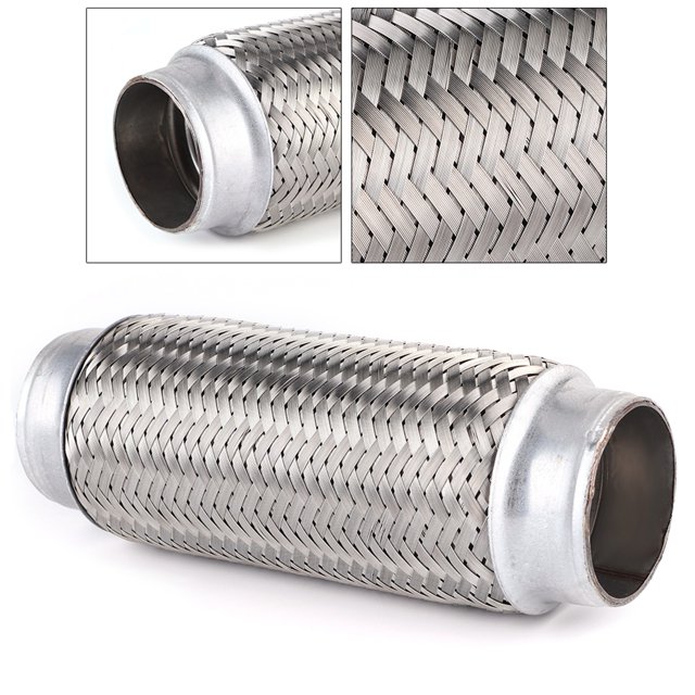 Tubo flexible de escape de acero inoxidable tubo flexible de escape tubo de escape flexible universal para automóvil, tecnología de moldeado corrugado, reduce la contaminacia