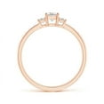 thumbnail image 2 of ANGARA Lab Grown 3 Stone Diamond Promise Ring for Women in 14K Rose Gold (Size-3.5mm| Color-F-G| Clarity-VS) | April Birthstone, Anniversary, Jewelry Gift for Women | Lab-Grown Diamond Ring, 2 of 4
