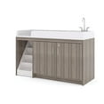 thumbnail image 3 of Tot Mate Toddler Walk-Up Baby Changing Table with Sink, Nursery Furniture, Wood Laminate, Gray, 3 of 5