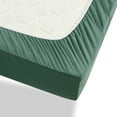 thumbnail image 5 of Virtu Bed Sheets Set, Deep Pocket Rayon Derived Bamboo & Microfiber Cooling 4 Piece Full Sheets sets, Hunter Green, 5 of 7
