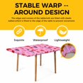 thumbnail image 4 of Valentines Love Heart Table Cloths for 4 Foot Rectangle Tables, Romantic Pink Red Black Patio Waterproof Elastic Fitted Tablecloths, Washable Rectangular Table Cover for Camping, 4 of 8