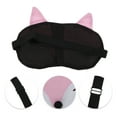 thumbnail image 2 of Unique Bargains 1 Pc Portable Cartoon Foxs Sleep Mask for Hotel Pink Fleece, 2 of 3