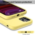 thumbnail image 3 of IBAOLEA iPhone 11 Pro Max Case with Screen Protector,Soft Liquid Silicone Gel Rubber Bumper Cover,Slim Fit Shockproof Protective Phone Case for iPhone 11 Pro Max 6.5" Yellow, 3 of 8