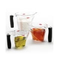thumbnail image 3 of Oxo Good Grips 3 Piece Angled Glass Measuring Cup Set with Easy-grip Handles, Microwave and Oven Safe, Clear (New Open Box), 3 of 4