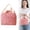 Pink, variant on Lightweight Reusable Corduroy Lunch Bag, Leak-Proof Thermal Cooler Lunch Tote for Women Work Outdoor Picnic Trip Use