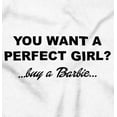 thumbnail image 2 of Perfect Girl Buy A Doll Sassy Cute Womens Slim Fit Graphic Tee Brisco Brands S, 2 of 5