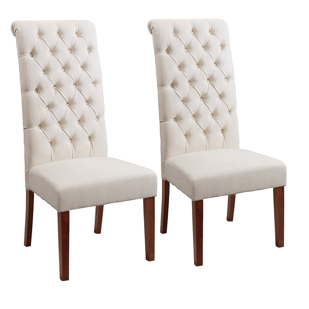Kadyn Contemporary Fabric High Back Dining Chairs Set of 2, Upholstered Kitchen Side Chair for Dining Room, Modern Dinner Chairs with Wood Legs, Natural Kadyn Contemporary Fabric High Back Dining Chairs Set of 2, Upholstered Kitchen Side Chair for Dining Room, Modern Dinner Chairs with Wood Legs, Natural